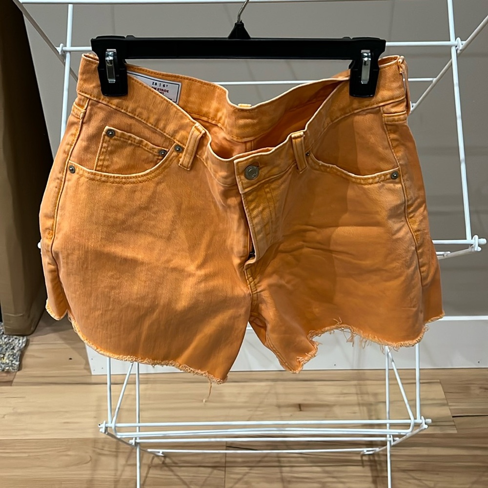 Orange Jean shorts